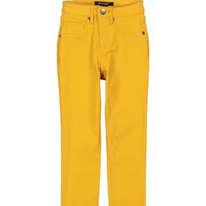 Girls Solid Rolled Cuff Pants Size 10/12 - Mustard Yellow